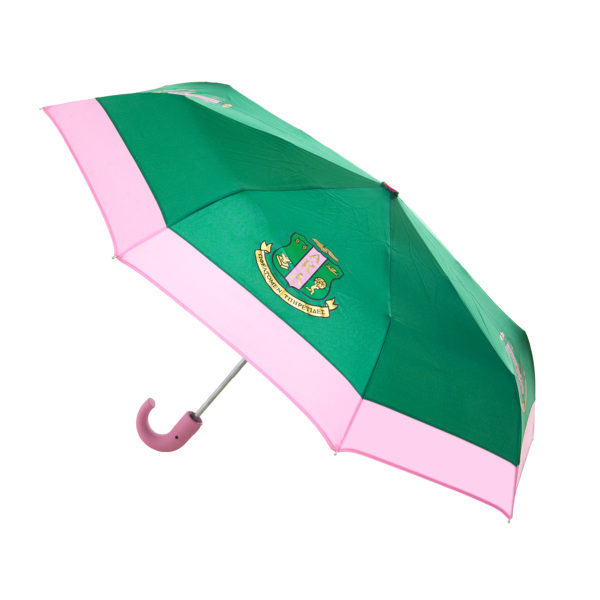 Mini Hurricane Umbrella - Alpha Kappa Alpha, Green/Pink