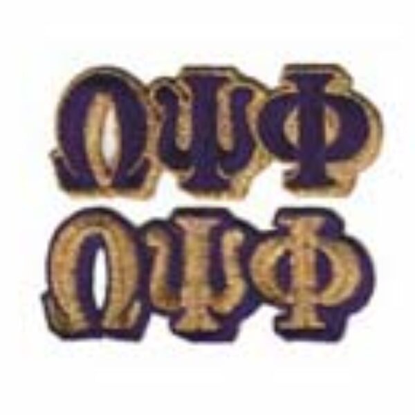 Small Letter Patch Sets - Omega Psi Phi, Gold