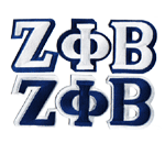 Large Letter Patch Sets - Zeta Phi Beta, White