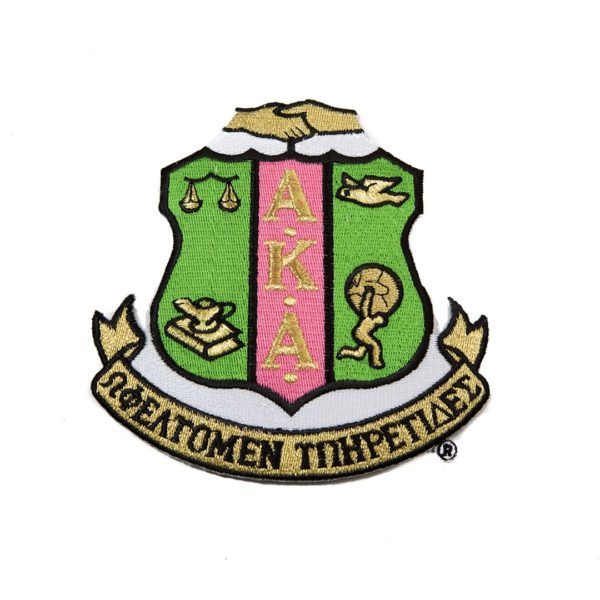 10 Inch Crest - Alpha Kappa Alpha, Green/Pink